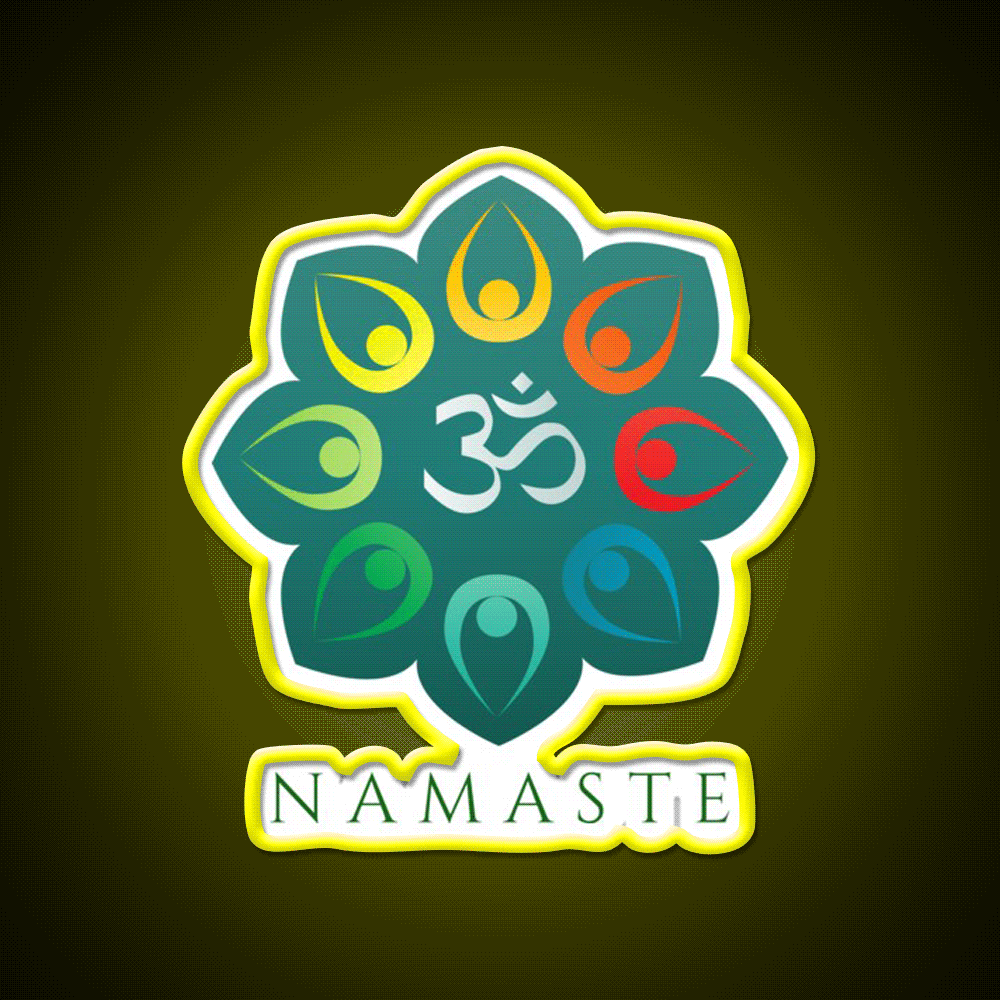 Namaste Yoga Led Neon Sign For Wellness Space Wall Art Light Rgb Color