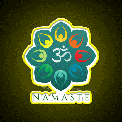 Namaste Yoga Led Neon Sign For Wellness Space Wall Art Light Rgb Color