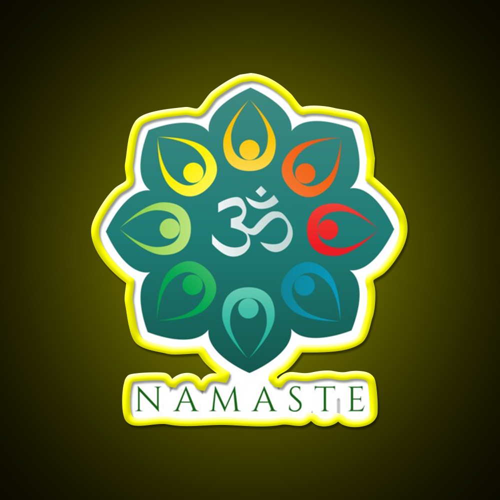 Namaste Yoga Led Neon Sign For Wellness Space Wall Art Light Rgb Color
