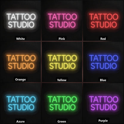 Name Studio LED Neon Sign Garage Man Cave Neon Sign color grid