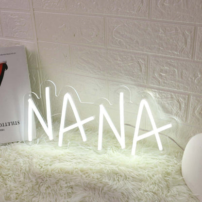 Nana White Name Led Neon Sign - Shineneon