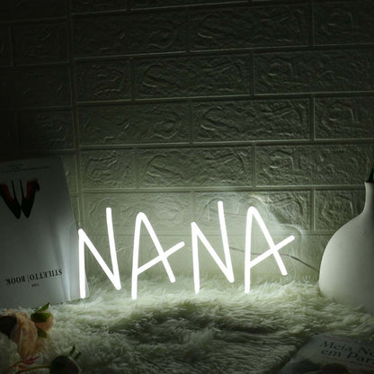 Nana White Name Led Neon Sign - Shineneon