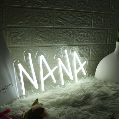 Nana White Name Led Neon Sign - Shineneon