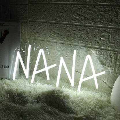 Nana White Name Led Neon Sign - Shineneon