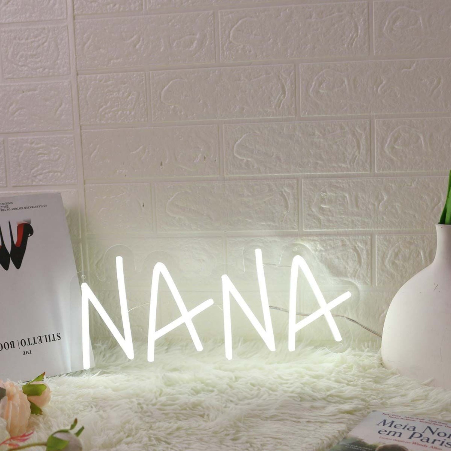 Nana White Name Led Neon Sign - Shineneon