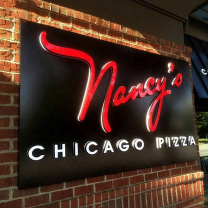 Nancys Chicago Pizza 3D Backlit Channel Letters Led Light Sign - Shineneon