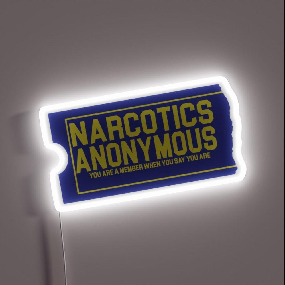 Narcotics Gifts 12 Steps Alcoholics Na Aa Sober Rgb Led Neon Sign