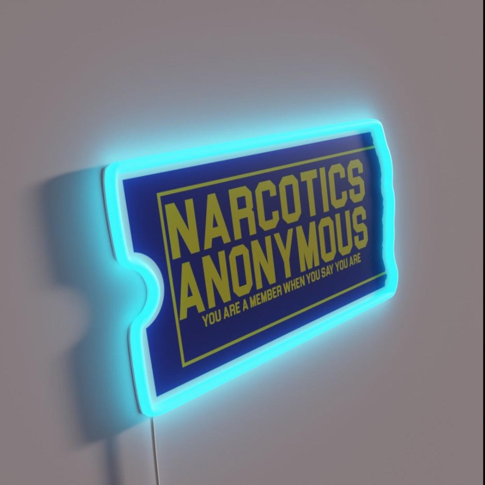 Narcotics Gifts 12 Steps Alcoholics Na Aa Sober Rgb Led Neon Sign