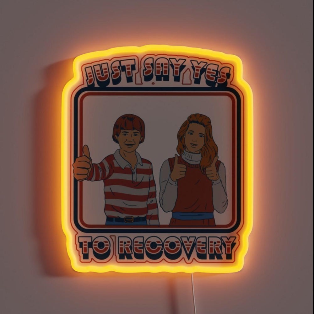 Narcotics Gifts 12 Steps Alcoholics Sober Rgb Led Neon Sign Bar Wall Art