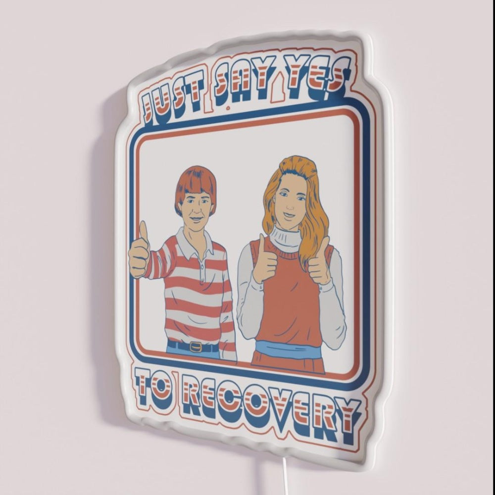 Narcotics Gifts 12 Steps Alcoholics Sober Rgb Led Neon Sign Bar Wall Art