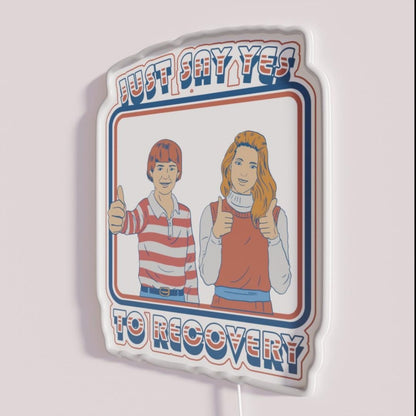 Narcotics Gifts 12 Steps Alcoholics Sober Rgb Led Neon Sign Bar Wall Art