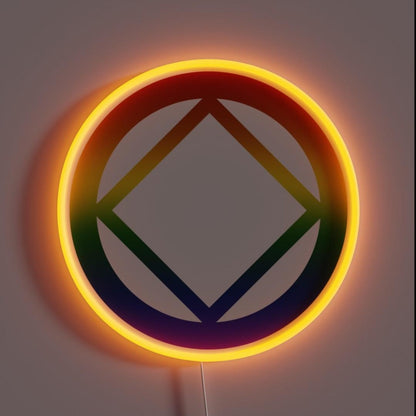 Narcotics Rainbow Pride Symbol Rgb Led Neon Sign - Custom LED neon sign front view