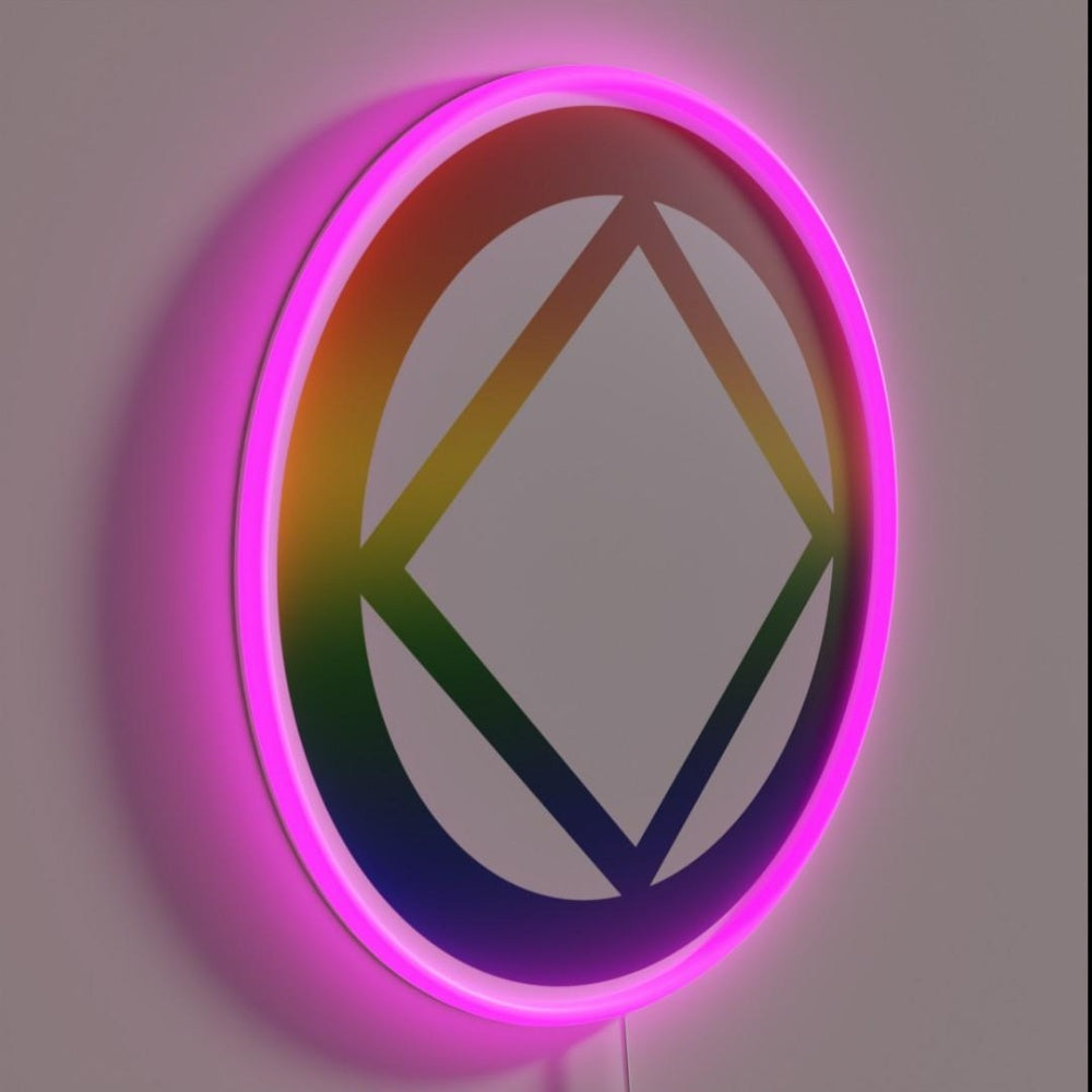 Narcotics Rainbow Pride Symbol Rgb Led Neon Sign - LED neon sign close-up detail