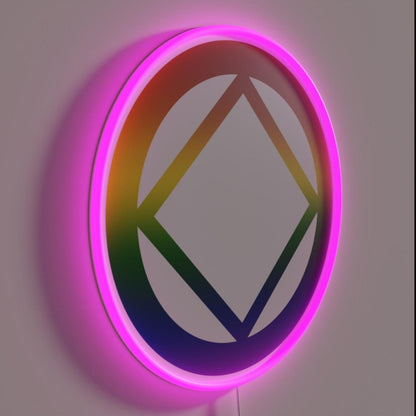 Narcotics Rainbow Pride Symbol Rgb Led Neon Sign - LED neon sign close-up detail
