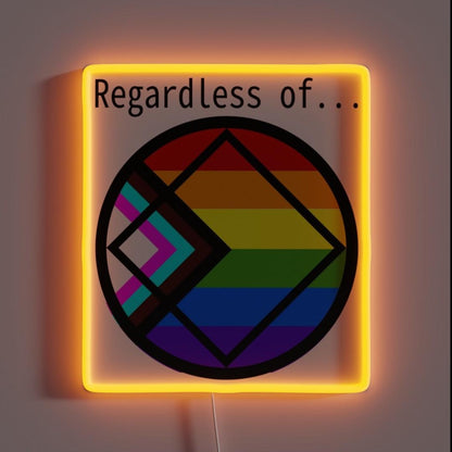 Narcotics Regardless Of Rgb Led Neon Sign - Custom LED neon sign front view