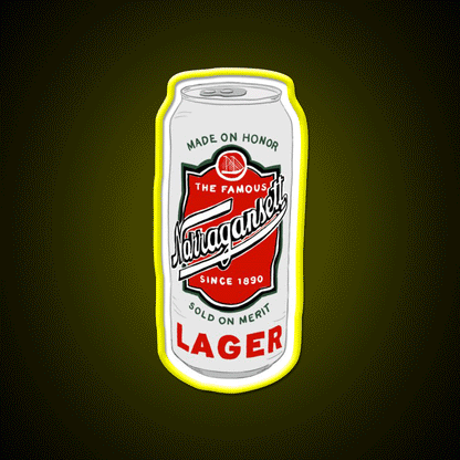 Narragansett Beer Logo Beer Bar Decor Led Neon Sign Rgb Color - Custom LED neon sign front view