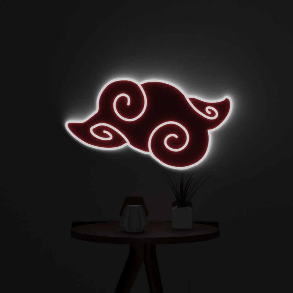Naruto Cloud Akatsuki Neon Sign