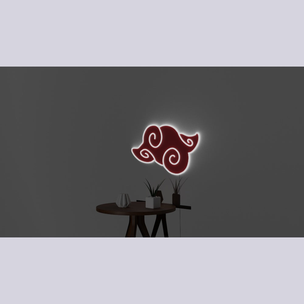 Naruto Cloud Akatsuki Neon Sign