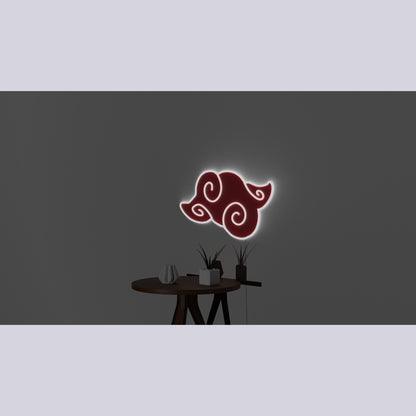 Naruto Cloud Akatsuki Neon Sign