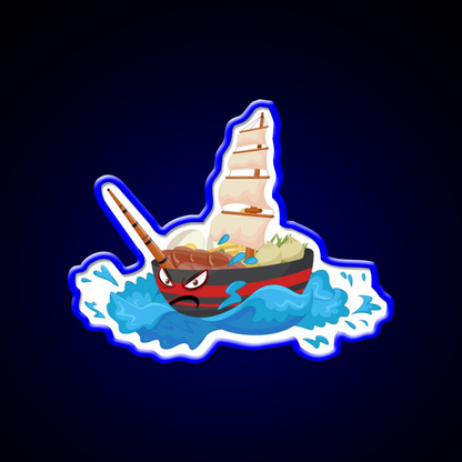 Narwhal Whale Ramen Bowl Japanese Gift Led Neon Sign Chinese Food Rgb Color