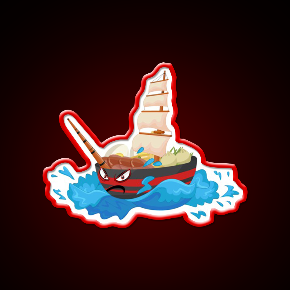 Narwhal Whale Ramen Bowl Japanese Gift Led Neon Sign Chinese Food Rgb Color