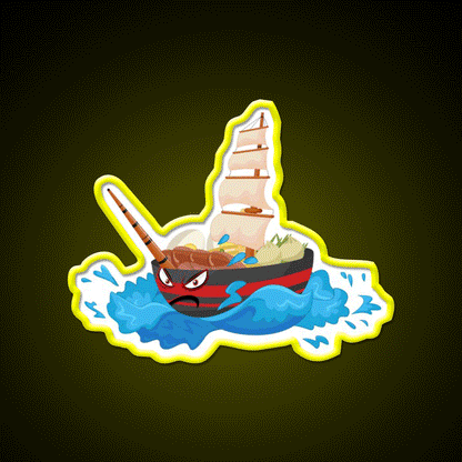 Narwhal Whale Ramen Bowl Japanese Gift Led Neon Sign Chinese Food Rgb Color