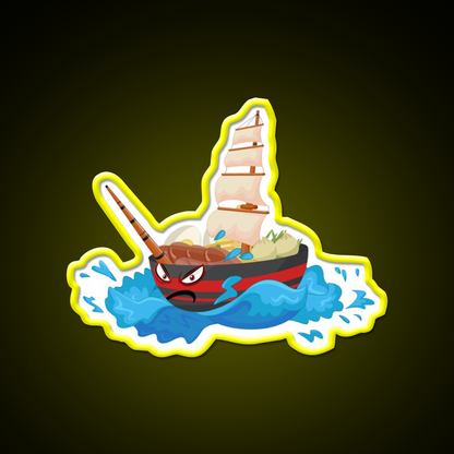 Narwhal Whale Ramen Bowl Japanese Gift Led Neon Sign Chinese Food Rgb Color