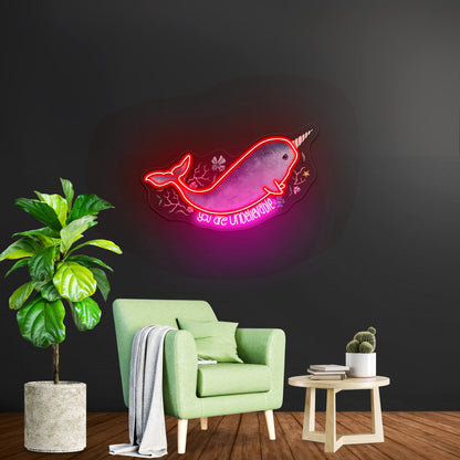 Narwhal You Are Unbelievable Artwork Personalized Neon Signs - Shineneon