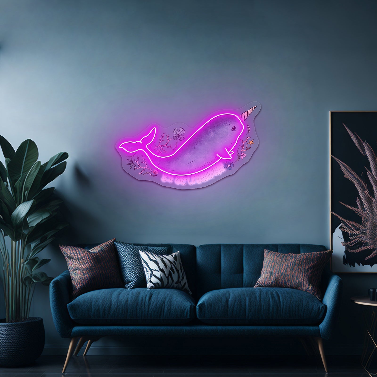 Narwhal You Are Unbelievable Artwork Personalized Neon Signs