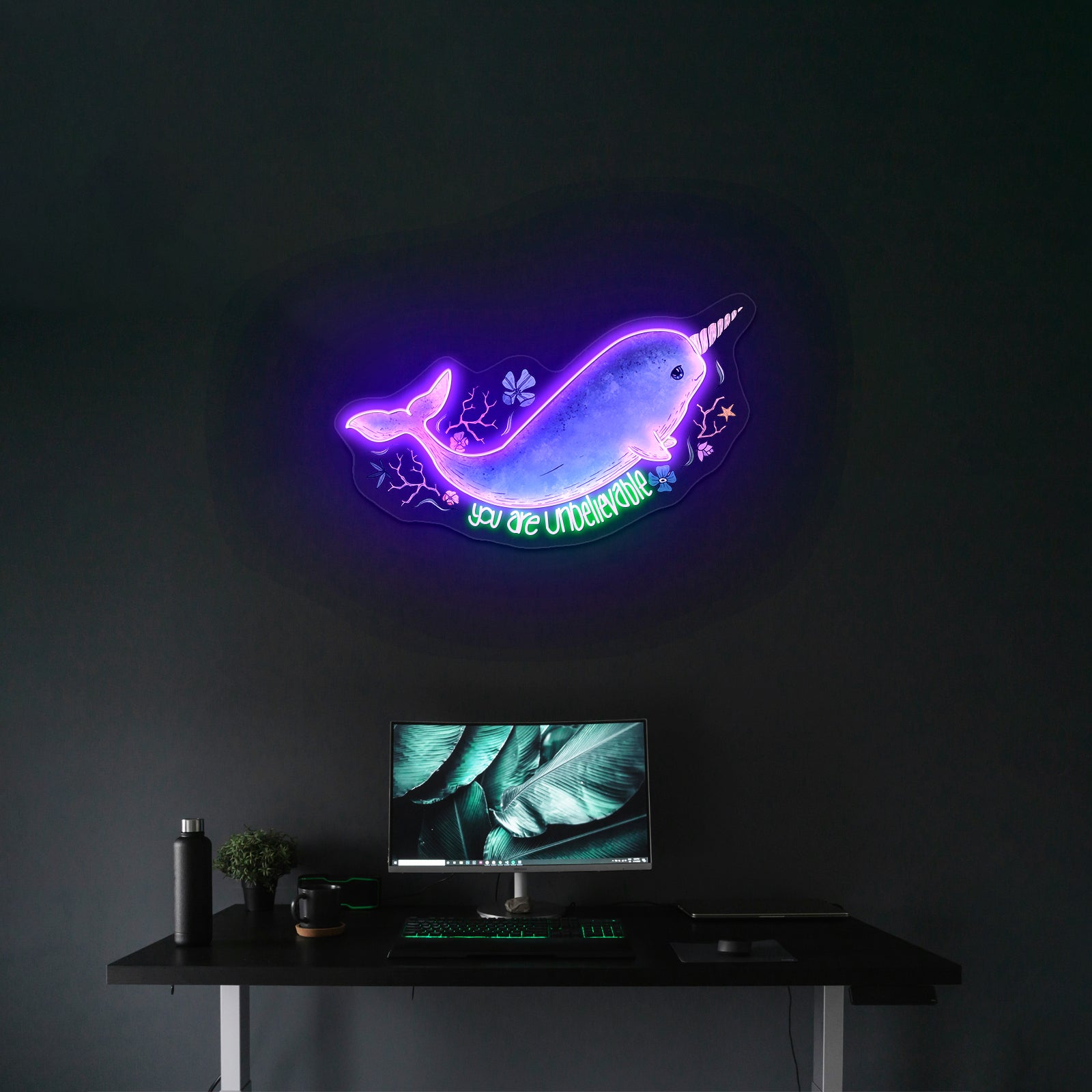 Nasa Astronaut Selfie In Space Artwork Neon Halloween Sign