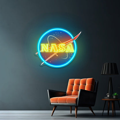 Nasa Logo Retro Artwork Wall Art - Shineneon