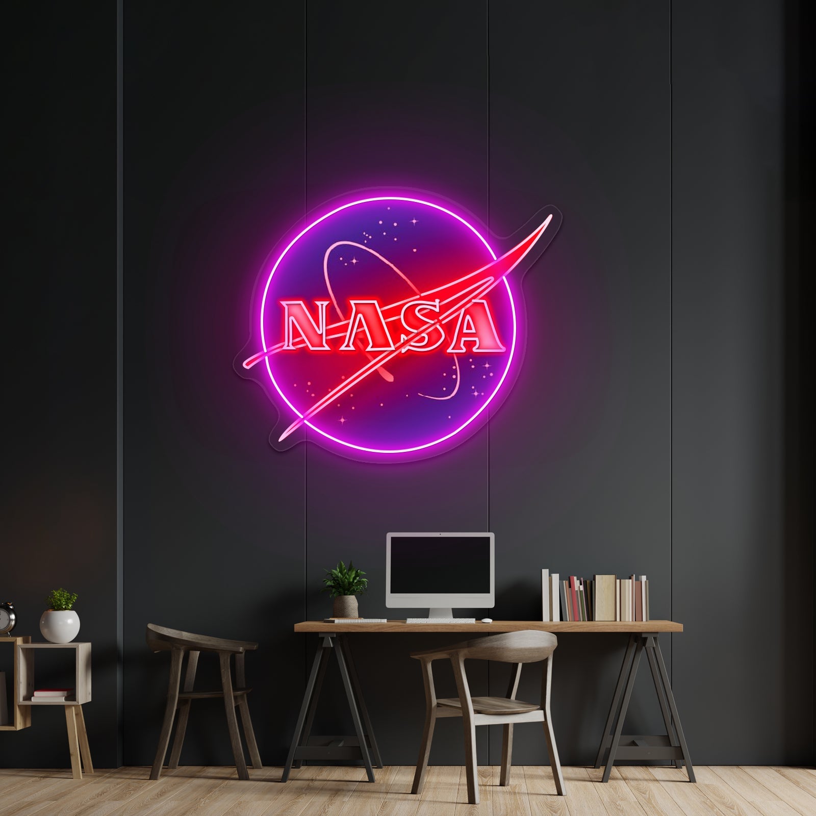 Nasa Logo Retro Artwork Wall Art - Shineneon