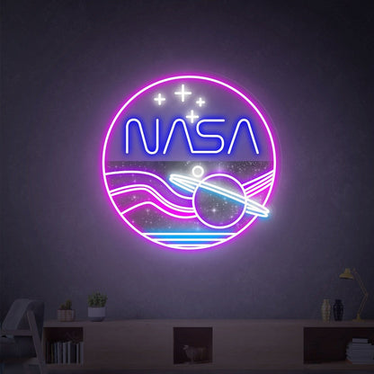 Nasa Round Handcrafted Led Neon Sign | Shineneon