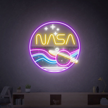 Nasa Round Handcrafted Led Neon Sign | Shineneon