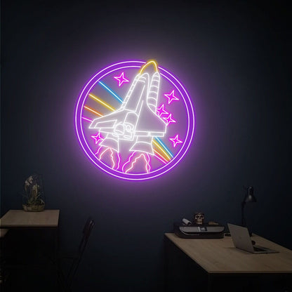 Nasa Round Sign Led Neon Sign The Addition For Home | Shineneon