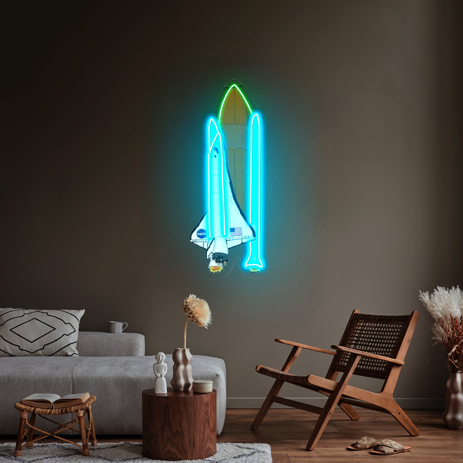 Nasa Spaceship Artwork Neon Sign For Wedding