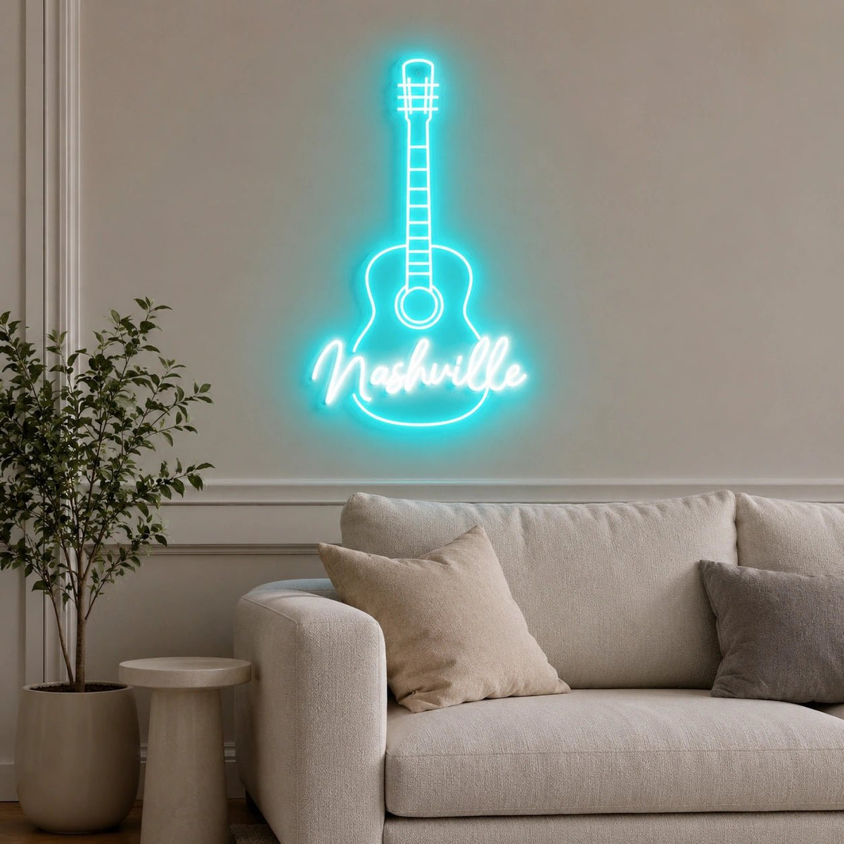 Nashville Acoustic Guitar LED Neon Sign - Shineneon