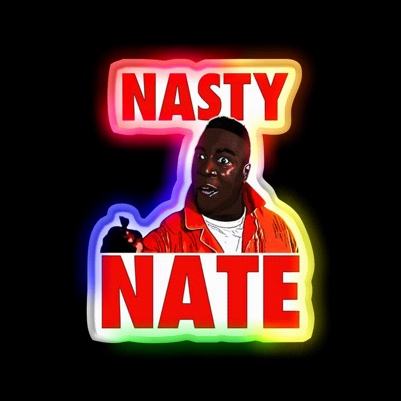 Nasty Nate Cocktail Bar Decor Led Neon Sign Rgb Color - LED neon sign close-up detail