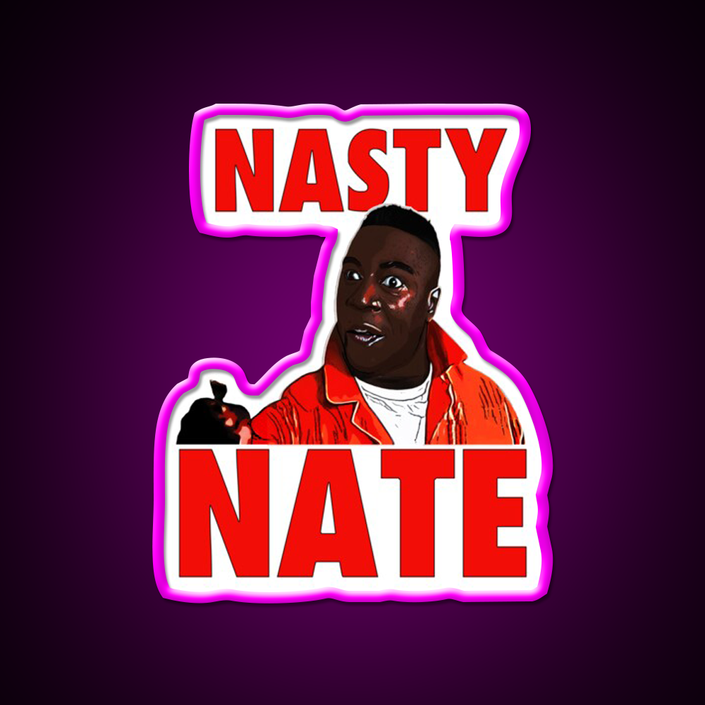 Nasty Nate Cocktail Bar Decor Led Neon Sign Rgb Color - Neon sign mounted on wall in room