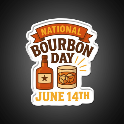 National Bourbon Day June 14Th Whiskey Drink Bar Led Neon Sign Rgb Color - Shineneon