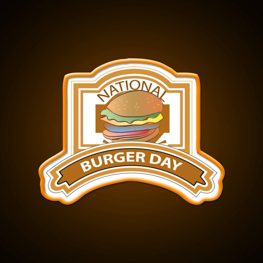 National Burger Day Sign Snack Food Led Neon Sign Rgb Color - Shineneon