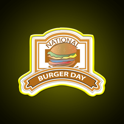 National Burger Day Sign Snack Food Led Neon Sign Rgb Color - Shineneon