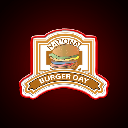 National Burger Day Sign Snack Food Led Neon Sign Rgb Color - Shineneon