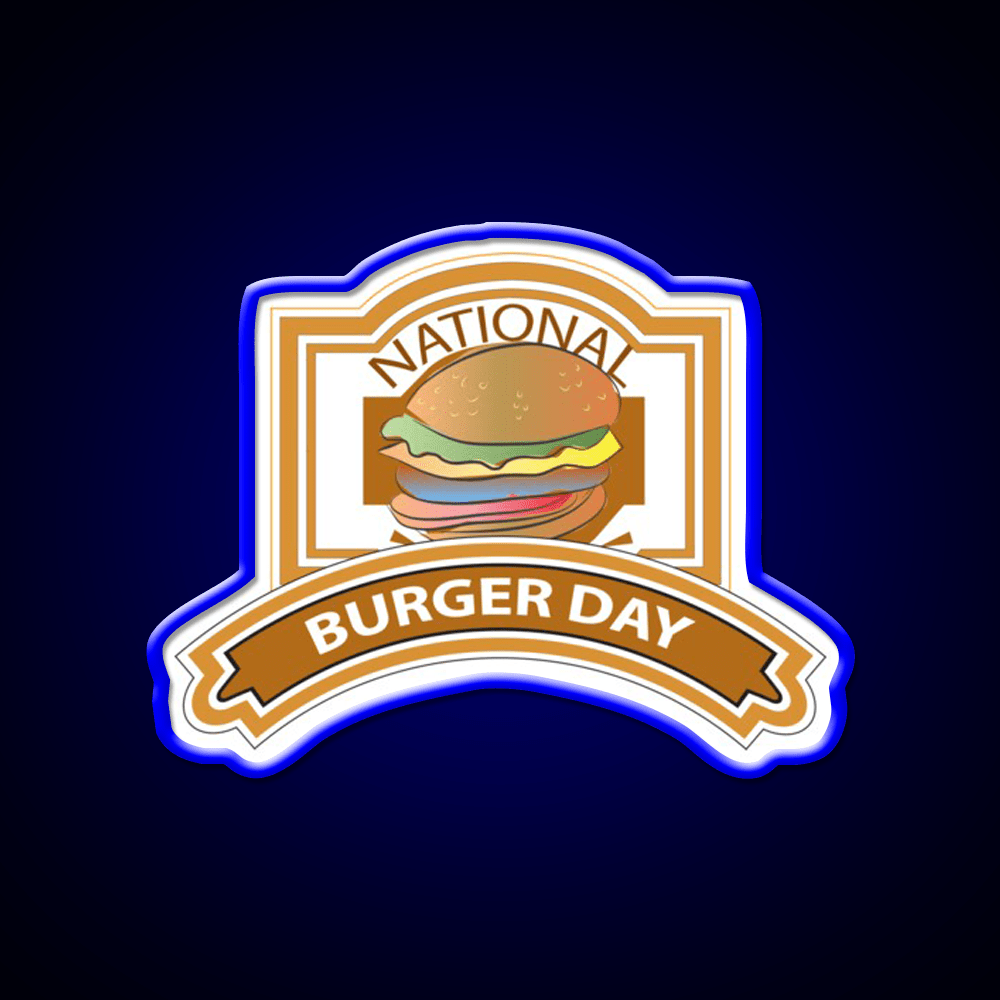 National Burger Day Sign Snack Food Led Neon Sign Rgb Color - Shineneon