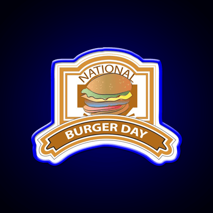 National Burger Day Sign Snack Food Led Neon Sign Rgb Color - Shineneon