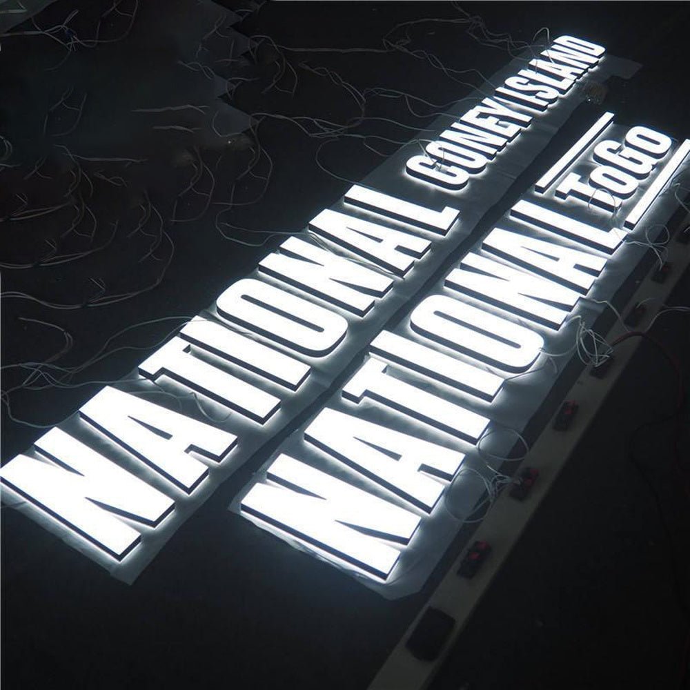 National Coney Island 3D Front And Back Lit Letters Metal Led Sign - Shineneon