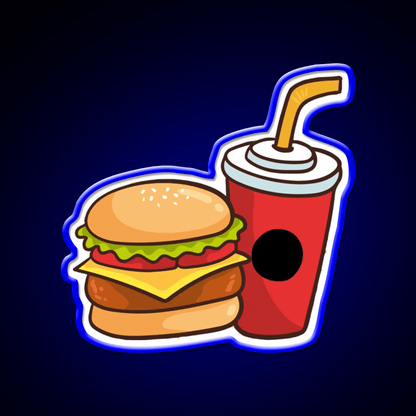 National Fast Food Day Fast Food Led Neon Sign For Burger Place Rgb Color - Shineneon