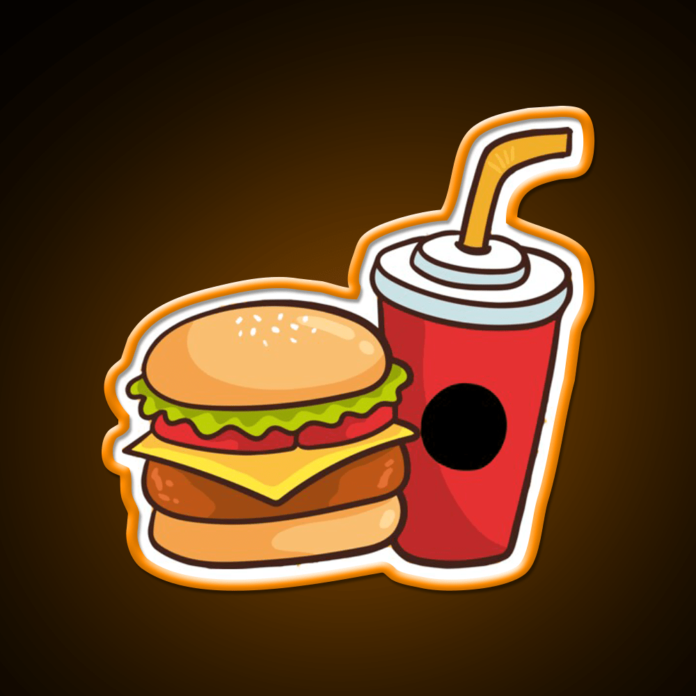 National Fast Food Day Fast Food Led Neon Sign For Burger Place Rgb Color - Shineneon