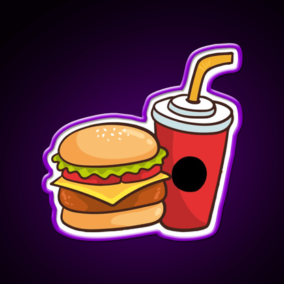 National Fast Food Day Fast Food Led Neon Sign For Burger Place Rgb Color - Shineneon