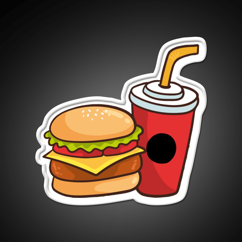 National Fast Food Day Fast Food Led Neon Sign For Burger Place Rgb Color - Shineneon